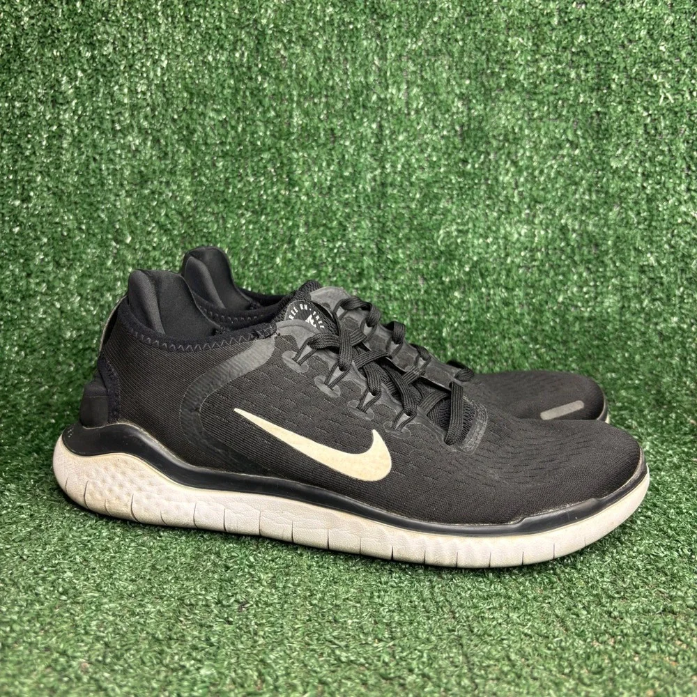 Nike Free RN 2018 Lightweight Breathable Athletic Running Shoes Black Mens Sz 9